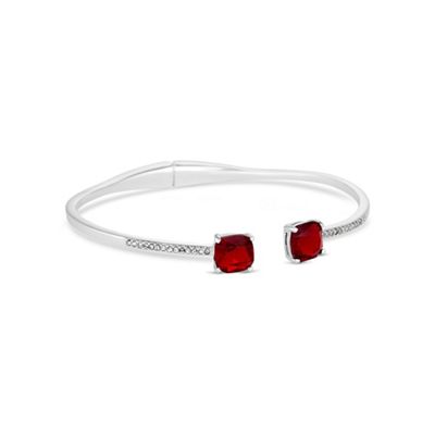 Red square pave bangle